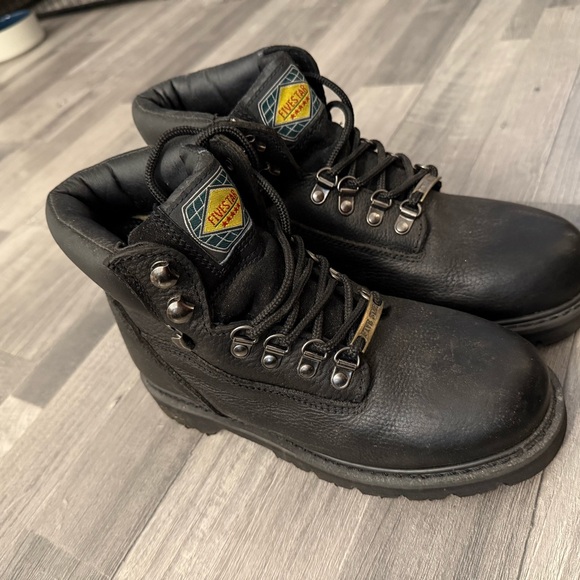 Five Star Men\'s Black Leather Boots